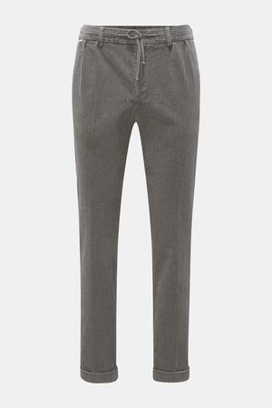 04651 / A trip in a bag - Herren - Cord-Jogpants 'Oyster' grau