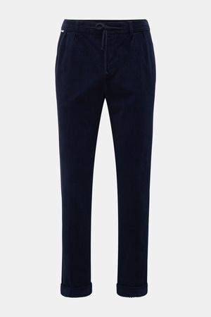 04651 / A trip in a bag - Herren - Cord-Jogpants 'Oyster' navy