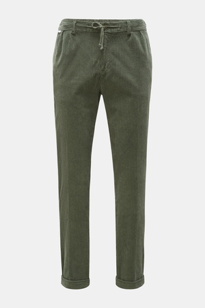 04651 / A trip in a bag - Herren - Cord-Jogpants 'Oyster' oliv