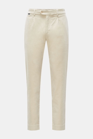 04651 / A trip in a bag - Herren - Cord-Jogpants 'Smart Pants Cord' creme