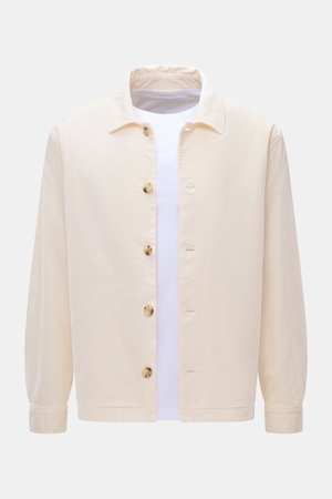 04651 / A trip in a bag - Herren - Cord-Overshirt creme