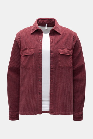 04651 / A trip in a bag - Herren - Cord-Overshirt 'Oyster' rotbraun