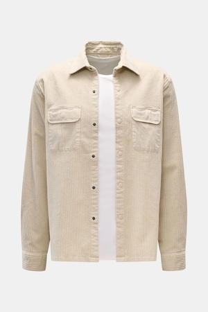 04651 / A trip in a bag - Herren - Cord-Overshirt sand