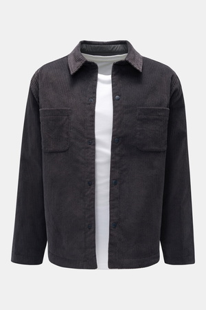 04651 / A trip in a bag - Herren - Cord-Wendeovershirt 'Reversible' anthrazit