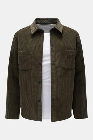 04651 / A trip in a bag - Herren - Cord-Wendeovershirt 'Reversible' dark olive