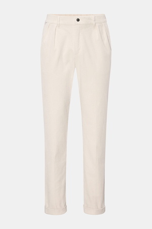 04651 / A trip in a bag - Herren - Cordhose offwhite