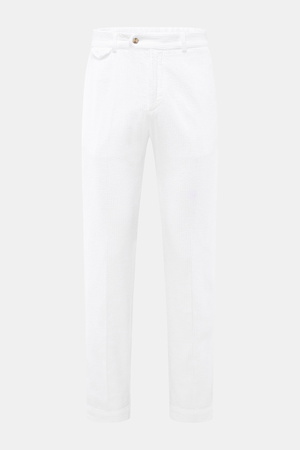 04651 / A trip in a bag - Herren - Cordhose weiß