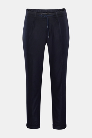 04651 / A trip in a bag - Herren - Flanell-Jogpants navy