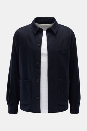 04651 / A trip in a bag - Herren - Flanell-Overshirt navy
