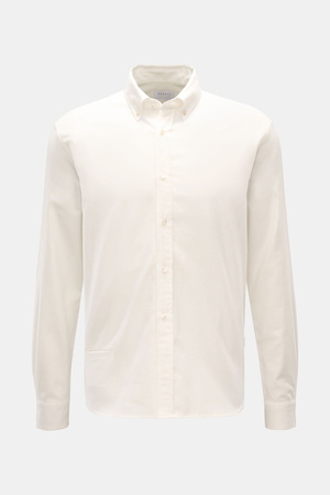 04651 / A trip in a bag - Herren - Flanellhemd Button-Down-Kragen offwhite
