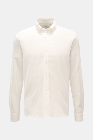 04651 / A trip in a bag - Herren - Flanellhemd Button-Down-Kragen offwhite