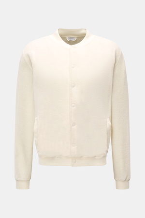 04651 / A trip in a bag - Herren - Fleece-Blouson offwhite
