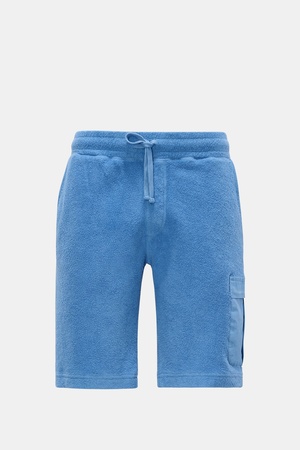 04651 / A trip in a bag - Herren - Fleece-Cargo-Shorts 'Oyster' blau