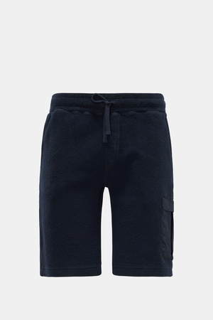 04651 / A trip in a bag - Herren - Fleece-Cargo-Shorts 'Oyster' navy