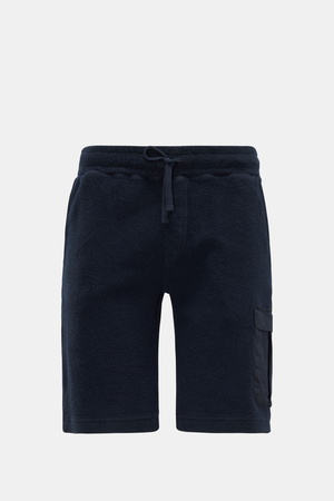 04651 / A trip in a bag - Herren - Fleece-Cargo-Shorts 'Oyster' navy
