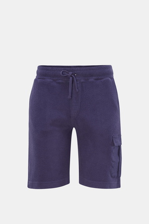 04651 / A trip in a bag - Herren - Fleece-Cargo-Shorts 'Oyster' violett