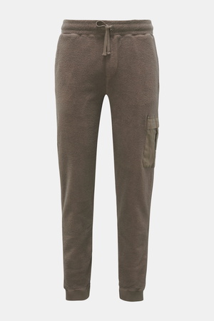 04651 / A trip in a bag - Herren - Fleece-Cargo-Sweathose 'Oyster' graubraun