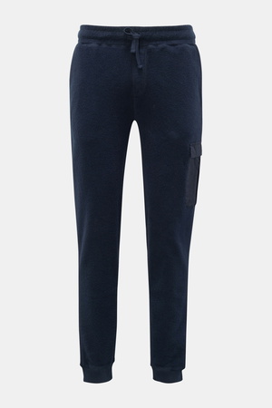 04651 / A trip in a bag - Herren - Fleece-Cargo-Sweathose 'Oyster' navy