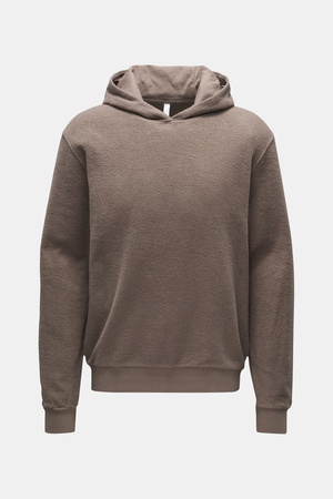 04651 / A trip in a bag - Herren - Fleece-Kapuzenpullover 'Oyster' graubraun