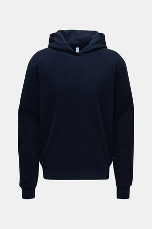 04651 / A trip in a bag - Herren - Fleece-Kapuzenpullover 'Oyster' navy