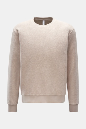 04651 / A trip in a bag - Herren - Fleece-Rundhals-Sweatshirt 'Ata Oyster' beige