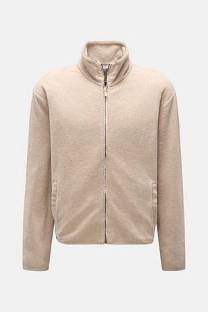 04651 / A trip in a bag - Herren - Fleece-Sweatjacke beige