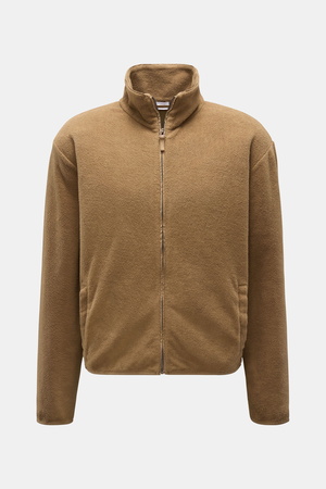 04651 / A trip in a bag - Herren - Fleece-Sweatjacke taupe