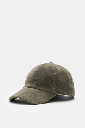 04651 / A trip in a bag - Herren - Frottee Baseball-Cap 'Terry' graugrün