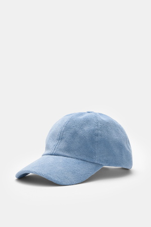 04651 / A trip in a bag - Herren - Frottee Baseball-Cap 'Terry' rauchblau