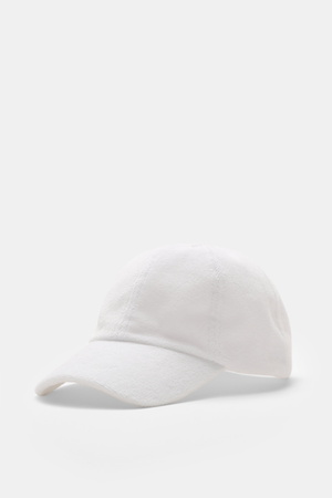 04651 / A trip in a bag - Herren - Frottee Baseball-Cap 'Terry' weiß