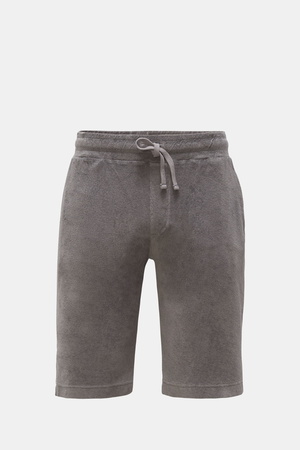 04651 / A trip in a bag - Herren - Frottee-Bermudas 'Oyster' dunkelgrau
