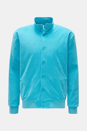 04651 / A trip in a bag - Herren - Frottee-Blouson 'Oyster Bomber' türkis