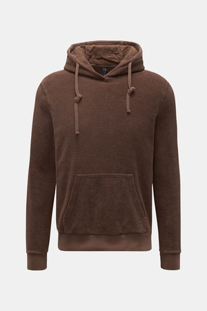 04651 / A trip in a bag - Herren - Frottee-Kapuzenpullover braun