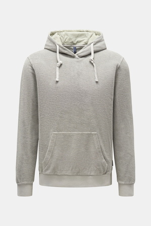 04651 / A trip in a bag - Herren - Frottee-Kapuzenpullover hellgrau