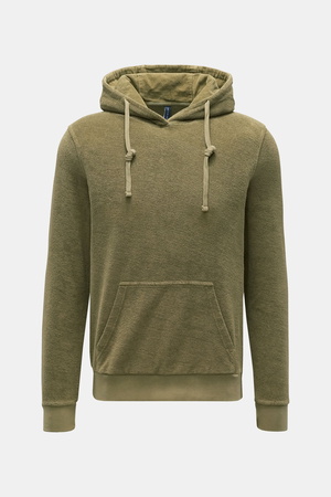 04651 / A trip in a bag - Herren - Frottee-Kapuzenpullover oliv