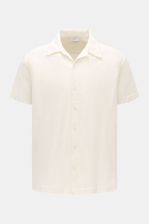 04651 / A trip in a bag - Herren - Frottee-Kurzarmhemd 'Terry Cuba' offwhite