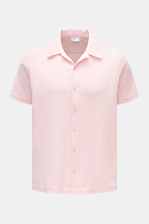 04651 / A trip in a bag - Herren - Frottee-Kurzarmhemd 'Terry Cuba' rosé