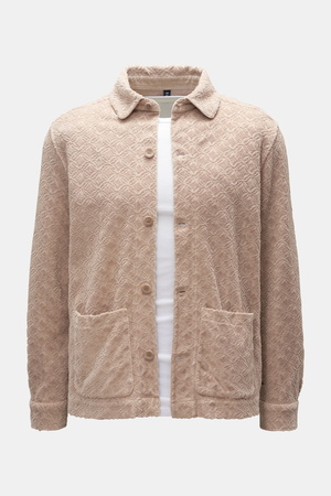 04651 / A trip in a bag - Herren - Frottee-Overshirt beige