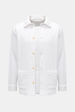 04651 / A trip in a bag - Herren - Frottee-Overshirt 'Terry Jacket' weiß