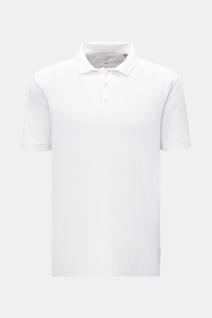 04651 / A trip in a bag - Herren - Frottee-Poloshirt 'Oyster' weiß