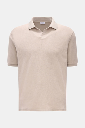 04651 / A trip in a bag - Herren - Frottee-Poloshirt 'Terry Johnny' beige