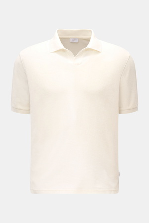 04651 / A trip in a bag - Herren - Frottee-Poloshirt 'Terry Johnny' offwhite