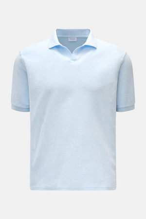 04651 / A trip in a bag - Herren - Frottee-Poloshirt 'Terry Johnny' pastellblau