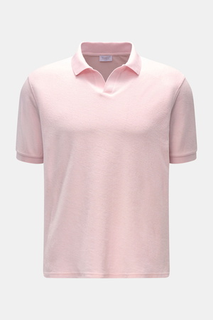 04651 / A trip in a bag - Herren - Frottee-Poloshirt 'Terry Johnny' rosé