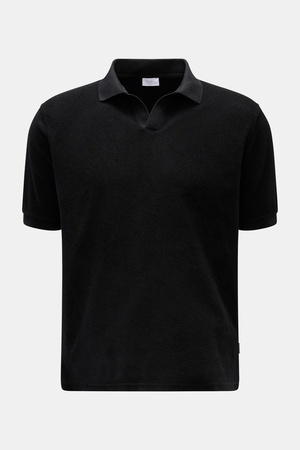 04651 / A trip in a bag - Herren - Frottee-Poloshirt 'Terry Johnny' schwarz