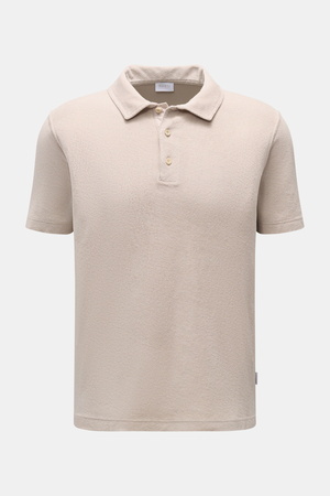 04651 / A trip in a bag - Herren - Frottee-Poloshirt 'Terry Polo' beige