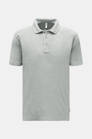 04651 / A trip in a bag - Herren - Frottee-Poloshirt 'Terry Polo' grau
