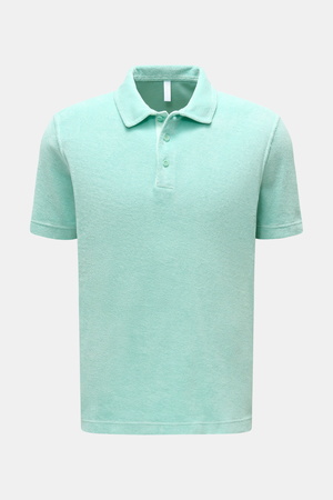 04651 / A trip in a bag - Herren - Frottee-Poloshirt 'Terry Polo' mintgrün