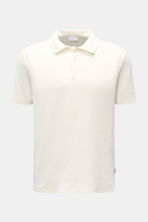 04651 / A trip in a bag - Herren - Frottee-Poloshirt 'Terry Polo' offwhite