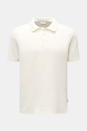 04651 / A trip in a bag - Herren - Frottee-Poloshirt 'Terry Polo' offwhite